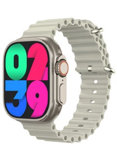T10 ULTRA 2 Smart Watch BIG INFINITE DISPLAY Wireless Charging 49MM (Off White)