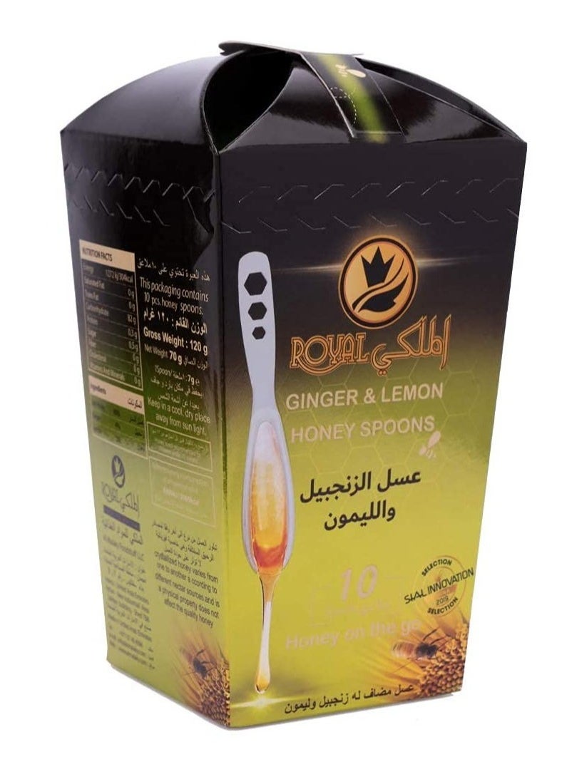 Al Malaky Royal - Natural Pure Ginger And Lemon Honey 10 Spoon - Image 1