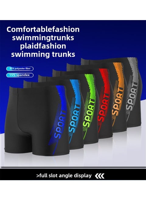 Simple Printed Men's Swimming Trunks Plus Size Soft And Comfortable Lining Adult Hot Spring Boxer Swimming Trunks Wholesale-Color:Multicolor Mixed Hair-Size:XXL (recommended 60.00 Kg-70.00 Kg