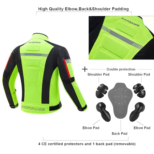 Zyxformis Motorcycle Jacket Motorbike Biker Waterproof Jackets Windproof Full Body Protective Gear Armoured Summer Winter for Men - Image 5