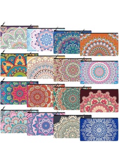 Yahenda Yahenda 16 Pieces Cosmetic Makeup Bag Inspirational Zipper Pouch You Are Amazing Loved Beautiful Kind Pouch Inspirational Gifts for Women Nurse Teacher(Mandala) 