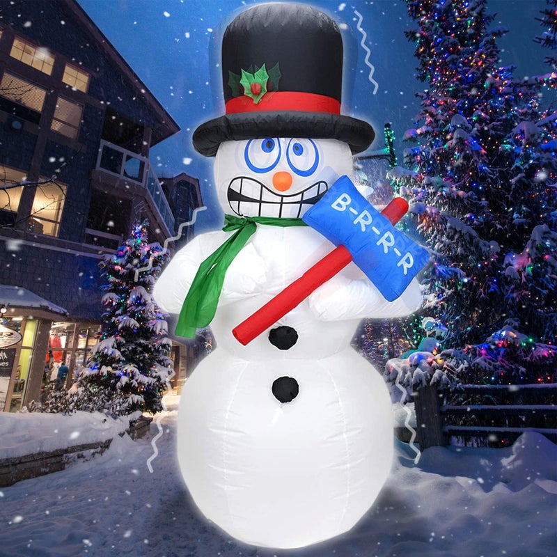 DearSun 6FT High Christmas Inflatable Outdoor Shaking Snowman Inflatable with Buildin LED Lights Big Yard Party Decoration Shaking Snowman