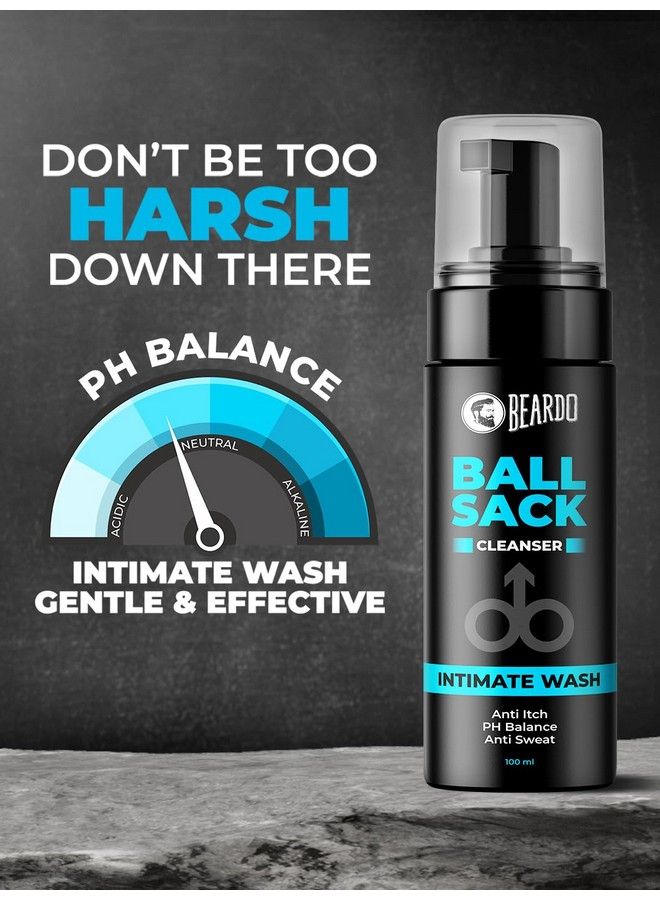 BEARDO Ball Sack Intimate Wash For Men (100Ml) ; Prevent Odour Itch Sweat ; Ph Balance Intimate Foaming Cleanser For Men - Image 4