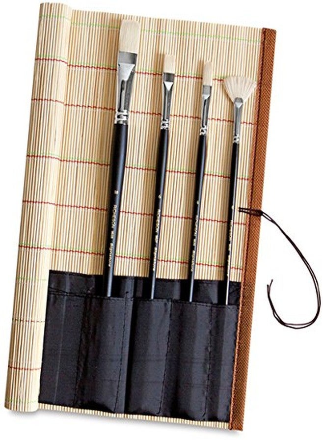 HS Bamboo Mat (Painting Studio Bamboo Brush Roll Up Mat Holder) (SMALL) - Image 1