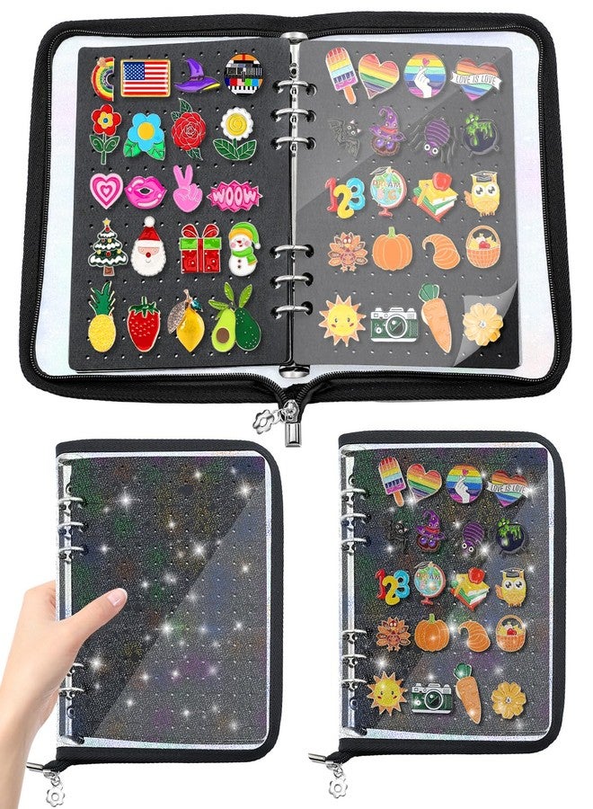 QCCTPUU 6 Pages Enamel Pin Display Book for Collectors - Portable Pin Trading Binder with Clear Protective Pages, Large Capacity Brooch Pin Collection Organizer, Travel-Friendly Gift for Pin Collectors - Image 1