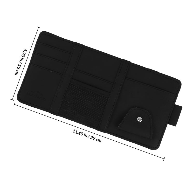 Car Sun Visor Organizer Automotive Visor Cards Pouch Versatile Sun Visor Cards Sunglasses Clip Convenient Cards Pocket Truck Sun Visor Cards Organizer - Image 2
