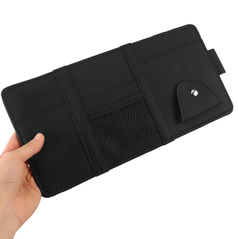 Car Sun Visor Organizer Automotive Visor Cards Pouch Versatile Sun Visor Cards Sunglasses Clip Convenient Cards Pocket Truck Sun Visor Cards Organizer - Image 3