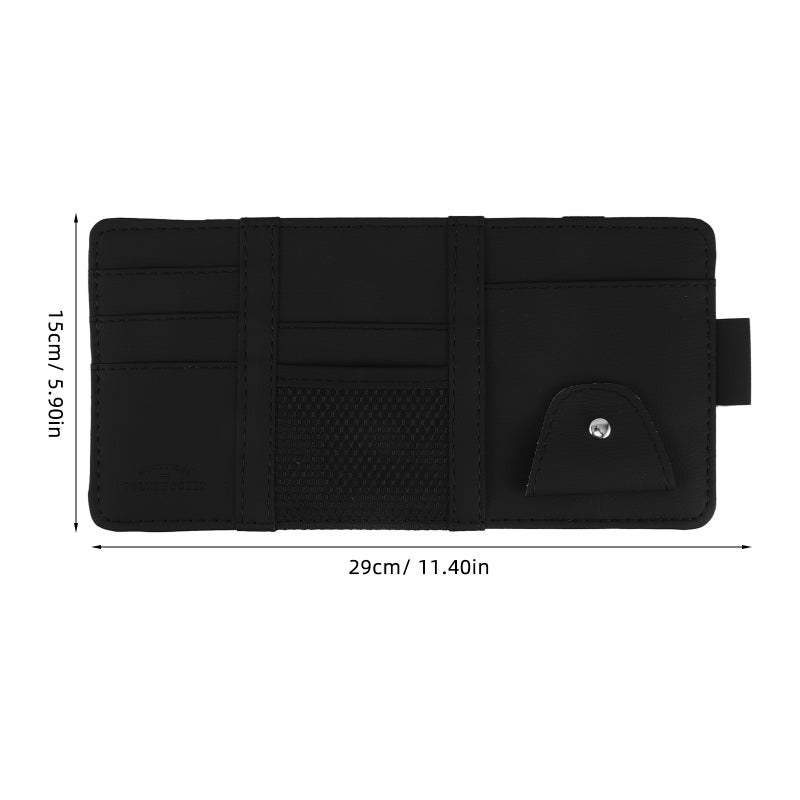 Car Sun Visor Organizer Automotive Visor Cards Pouch Versatile Sun Visor Cards Sunglasses Clip Convenient Cards Pocket Truck Sun Visor Cards Organizer - Image 4