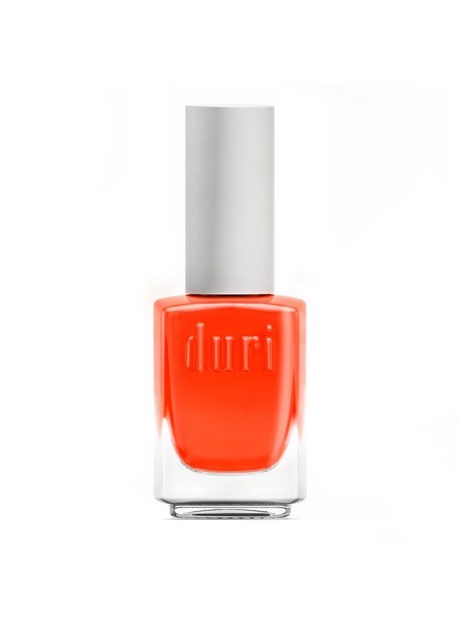 Nail Polish, 153N Bedeviled, Hot Neon Orange, Matte Finish, Full Coverage, Quick Drying, 0.45 Fl Oz by Duri Cosmetics