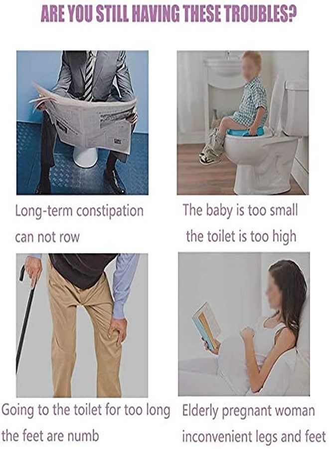 Sisliya 2-Step Anti-Slip Toddler Stool, Thicken Kids Stool, Slip Resistant Soft Grip for Toilet Potty Training, Bathroom & Kitchen, Gray and White, Plastic, Modern Style - Image 3