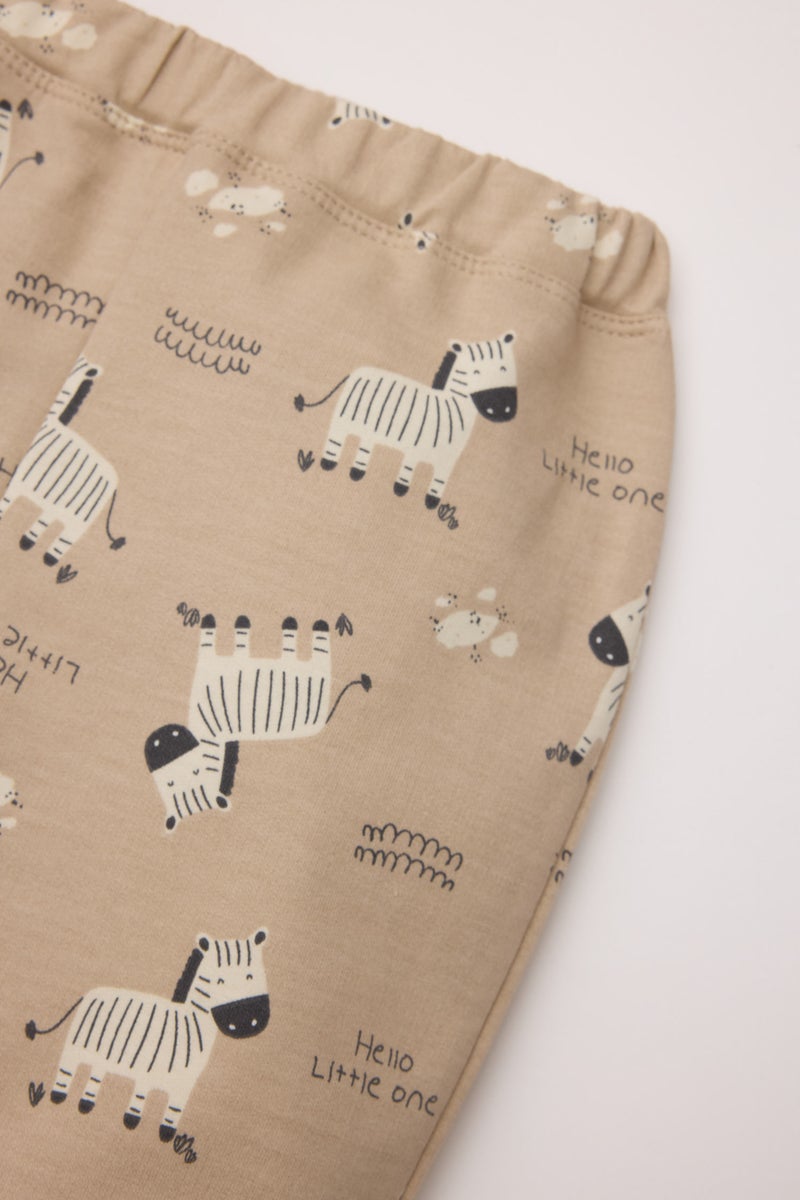 DeFacto Baby Boy Zebra Patterned Thin Fabric 3 Piece Set - Image 4