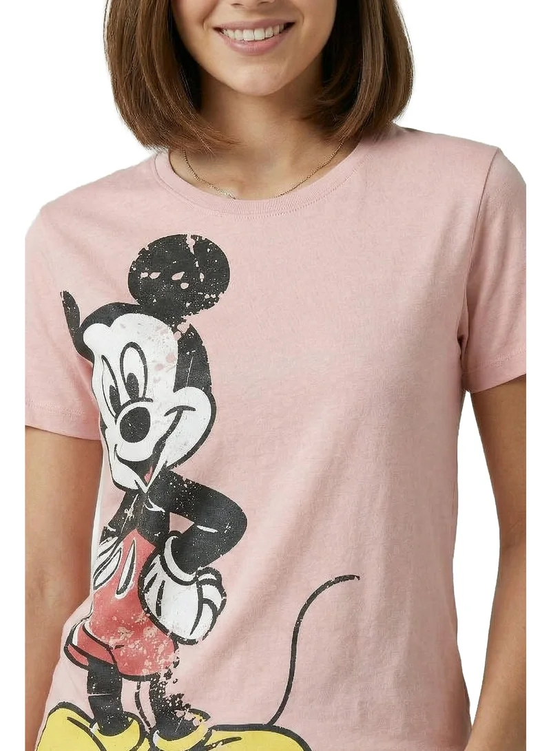 Disney  Vintage Mickey Blush Pink Women’s T-Shirt for Women | Best Price UAE