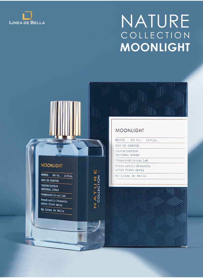 Linea De Bella Perfume Nature Collection Moonlight 100 ml Long Lasting Perfume for Men  Lavender, Vanilla, Honey & Tobacco Scent  - Image 2
