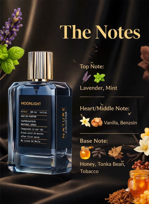 Linea De Bella Perfume Nature Collection Moonlight 100 ml Long Lasting  Perfume for Men Lavender, Vanilla, Honey & Tobacco Scent | Best Price  Kuwait