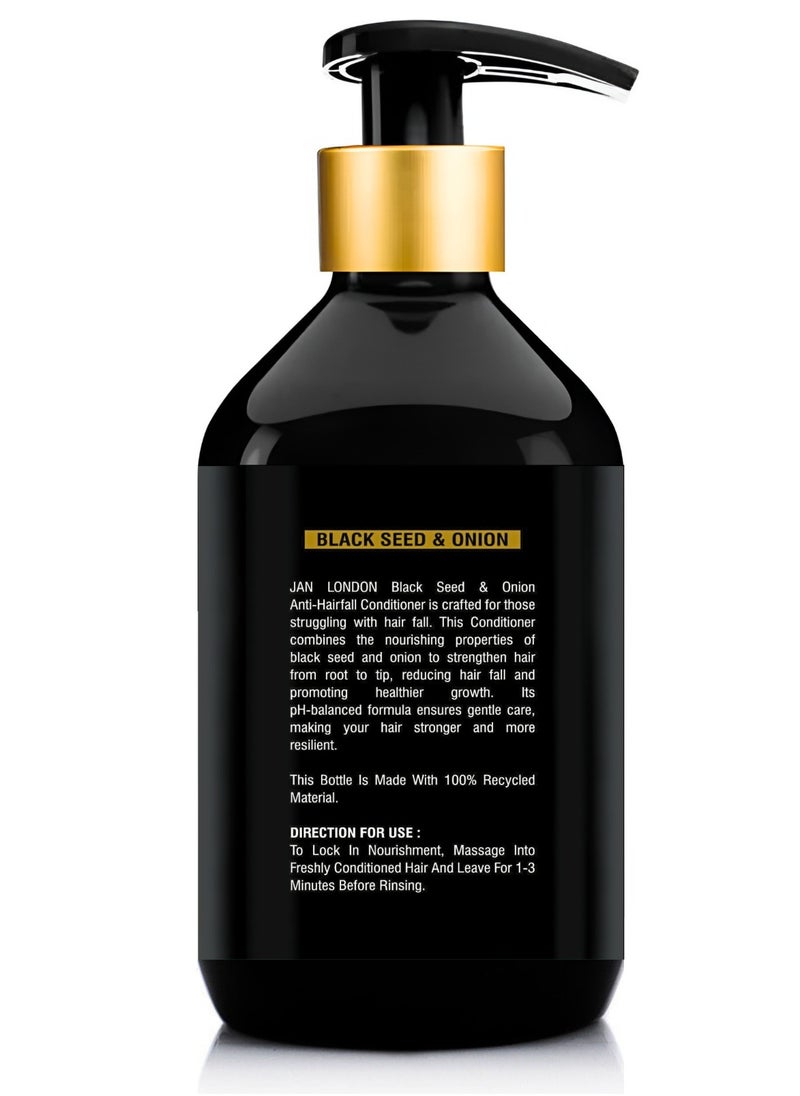 JAN LONDON Black Seed & Onion Anti-Hairfall Conditioner | Intensive Strengthening & Moisturizing Hair Treatment | Sulfate-Free, Paraben-Free, Silicone-Free | Reduces Hair Fall & Breakage | 500ml  - Image 2