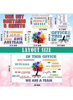 Chinco Office Inspirational Wall Decals Office Wall Decor For Office Quotes Positive Sayings Peel And Stick Office Stickers Motivational Teamwork Wall Decals Company Art We Are A Team Gift (Elegant Style)  - Image 3