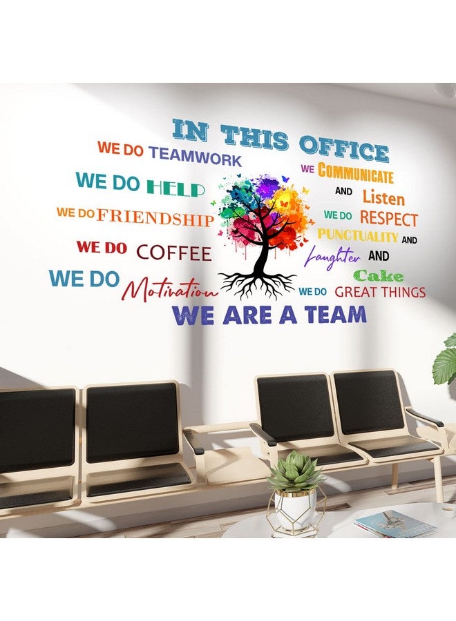 Chinco Office Inspirational Wall Decals Office Wall Decor For Office Quotes Positive Sayings Peel And Stick Office Stickers Motivational Teamwork Wall Decals Company Art We Are A Team Gift (Elegant Style) - Image 2
