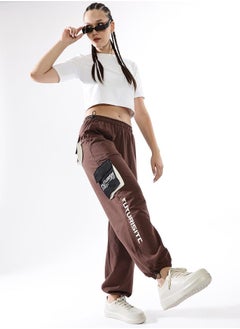 Hubberholme Women Cotton Printed Relaxed-Fit Cargo Joggers  - Image 1