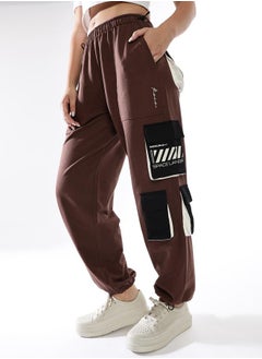 Hubberholme Women Cotton Printed Relaxed-Fit Cargo Joggers  - Image 2