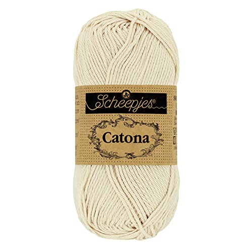 Scheepjes Catona 50g - 505 Linen, Gray Crochet and Knitting Yarn - Image 5