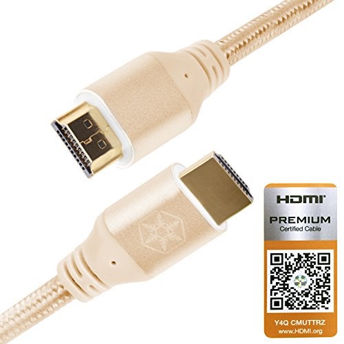 Silverstone HDMI Cable 4k Resolution at 60Hz, with HDMI 2.0b Certification in Gold Color CPH01G-1800 - Image 1