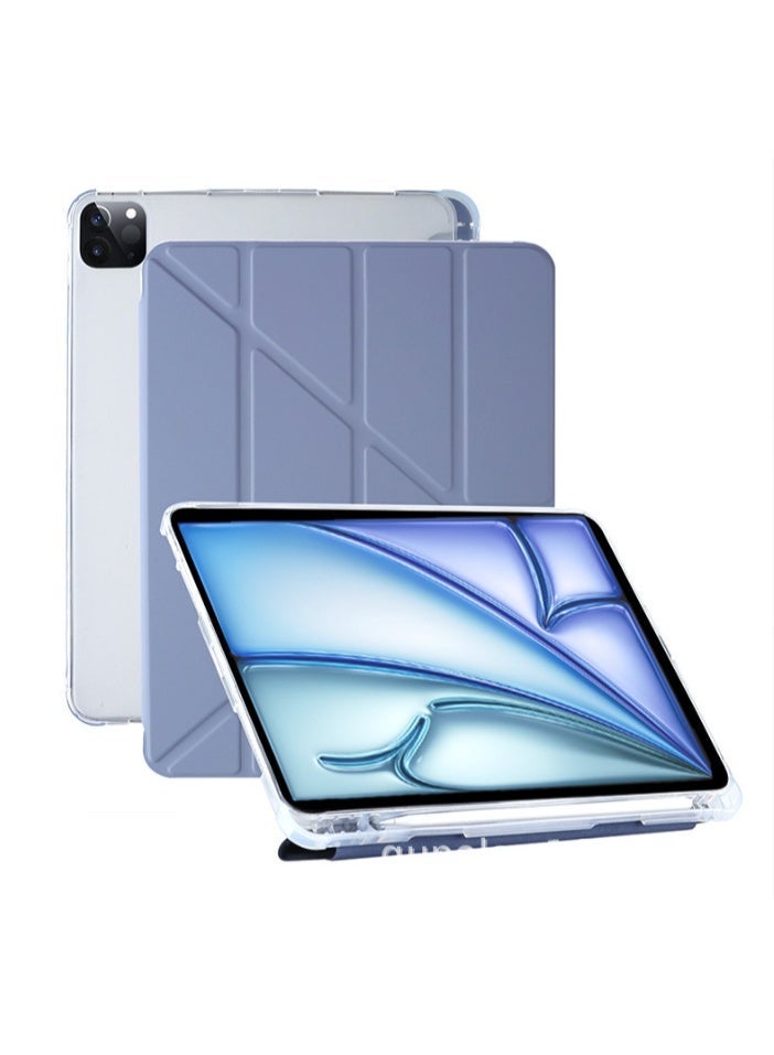 eGreen99 for iPad Air 13 inch (2024 6th M2 / 2025 7th M3 / 2026 8th M4) / ipad Pro 12.9 inch (22/21/20/18) Case Cover, Deformable 4+Y-Shaped Design, Multi Angle, Tpu Soft Leather Tablet Cover, Automatic Wake-Up/Sleep,Kaolin Gray - Image 1