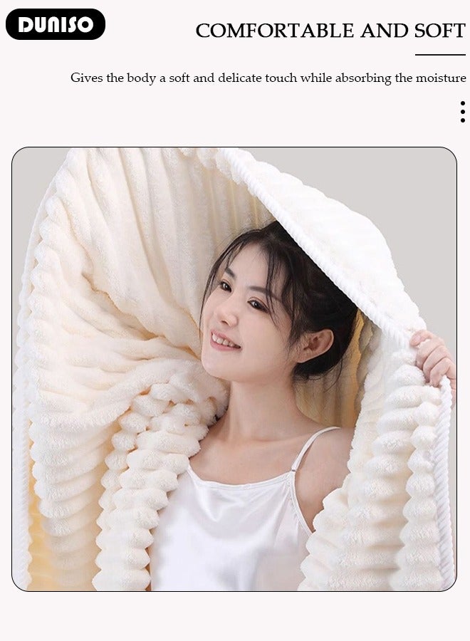 DUNISO 1PCS Bath Towel, Light Thin Quick Drying Towel, Coral Fleece Thickened Premium Soft Absorbent Towels, Skin-friendly Bath Towel for Shower After Body Cover for Bath Fitness, Yoga, Travel, Shower - Image 5