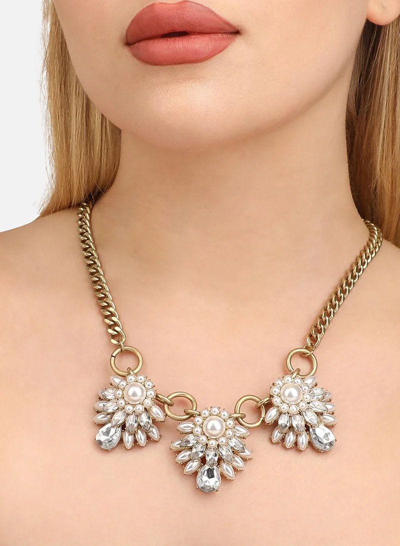 SOHI Designer Statement Stone Artificial Necklace Jewellery