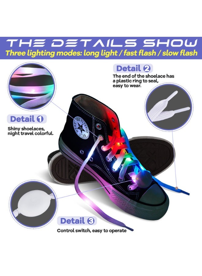 LED Flashing Nylon Shoelaces, Light Up Shoe Laces for Party, Hip Hop & Dancing - Image 3