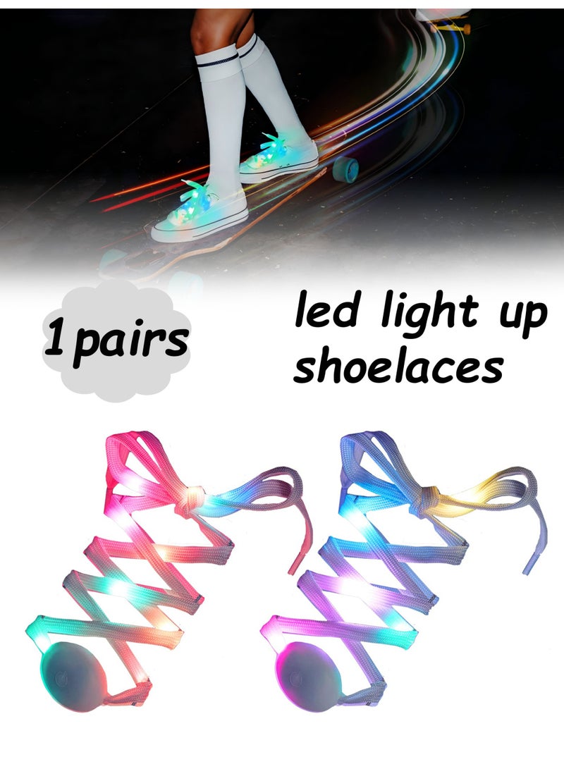 LED Flashing Nylon Shoelaces, Light Up Shoe Laces for Party, Hip Hop & Dancing - Image 1