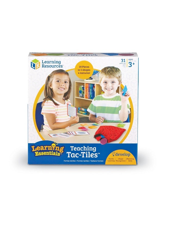 ليرننج ريسورسز مجموعة أدوات التعلم اللمسية التعليمية Tac-Tiles LER 9075 من Learning Resources للتطور المبكر، تتضمن 20 قطعة و10 بطاقات أنشطة وحقيبة لمسية للعب الحسي - Image 4