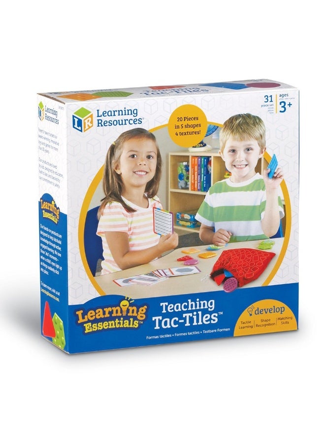 ليرننج ريسورسز مجموعة أدوات التعلم اللمسية التعليمية Tac-Tiles LER 9075 من Learning Resources للتطور المبكر، تتضمن 20 قطعة و10 بطاقات أنشطة وحقيبة لمسية للعب الحسي - Image 5