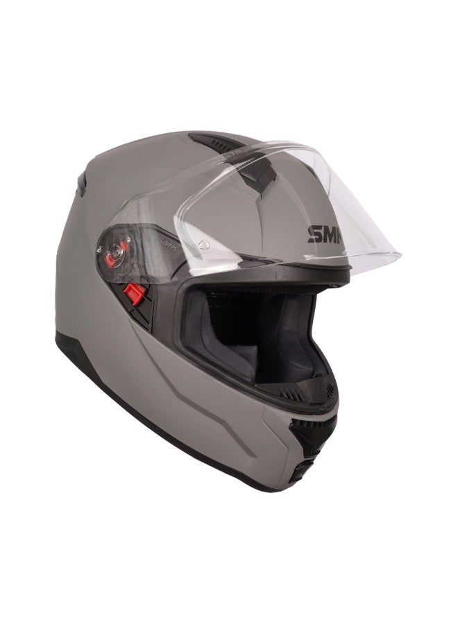 SMK Bionic Adult Solid MA 600 Full Face Helmet Matte Nardo Gray - 70011 - Image 2