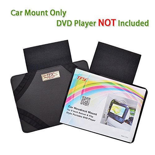 TFY حامل مسند رأس السيارة من TFY لجهاز DVD محمول، يناسب أيضًا أجهزة DVD المحمولة ذات نمط التدوير والطي بشاشات LCD من 9 إلى 9.5 بوصة - 2 قطع - Image 2