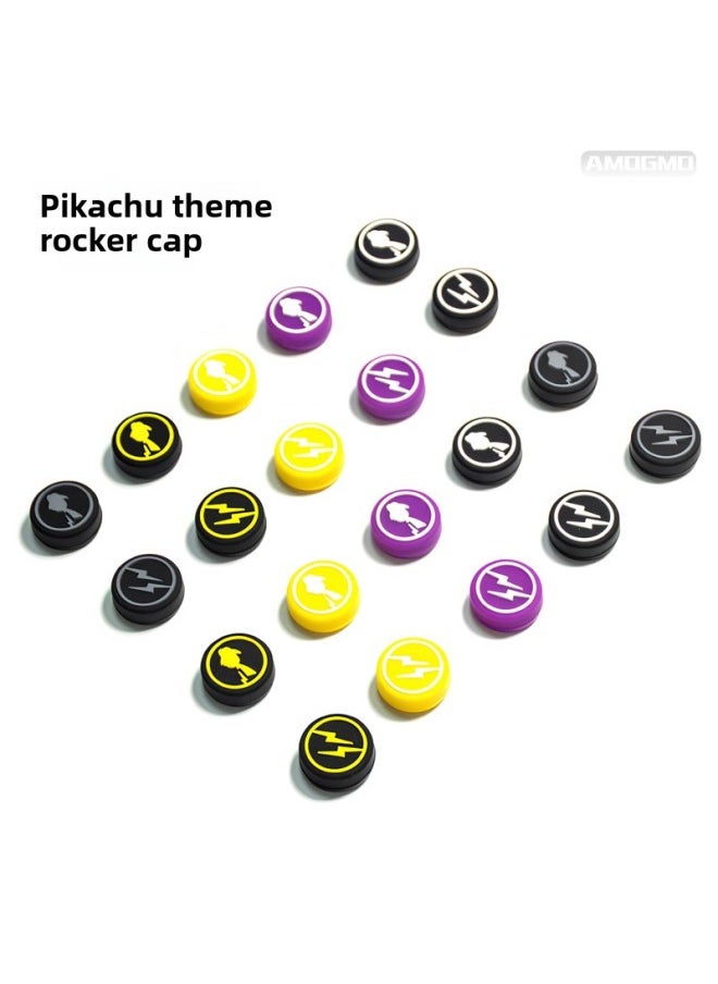 Generic Suitable For Playstation Portal Rocker Cap Pikachu Silicone Non-slip Gaming Rocker Protective Cap-Product Color:Black And White Pikachu  - Image 5