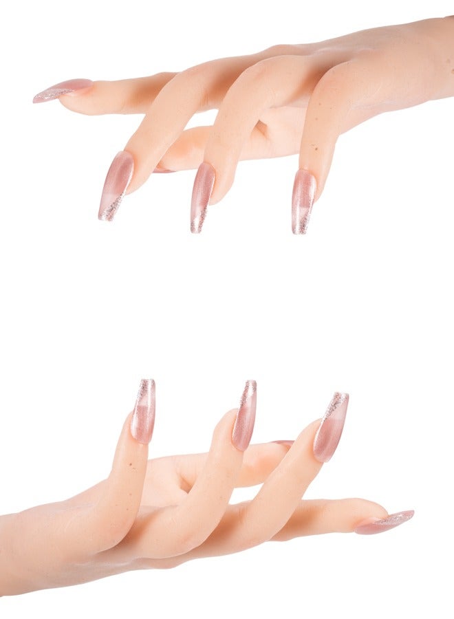 Nails Kit Cat's Eyes Protect Skin LED Nails Set,USB UV Light Flash Cure Nails for Women,Nails Luggage set ,Nail Gifts Set for Women,Nails Cosmetic Bag - Image 3