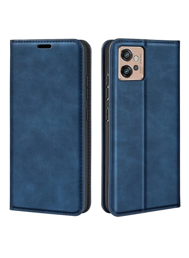 اس-توب جراب هاتف موتورولا موتو جي 32 من الجلد المغناطيسي القابل للسحب - Image 1