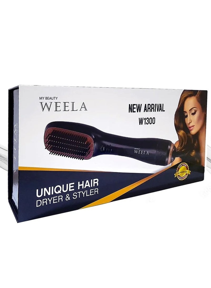 WEELA 2‑in‑1 Hair Dryer & Styler W1300 – Black 1300W - Image 2
