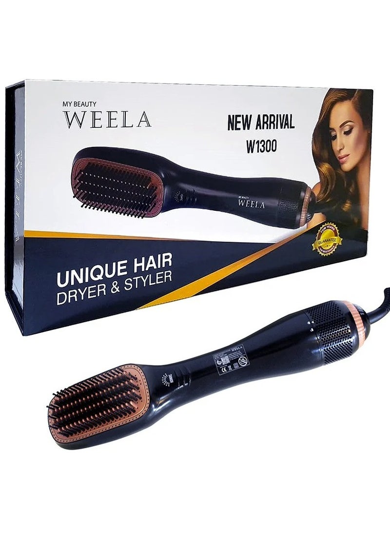 WEELA 2‑in‑1 Hair Dryer & Styler W1300 – Black 1300W - Image 1