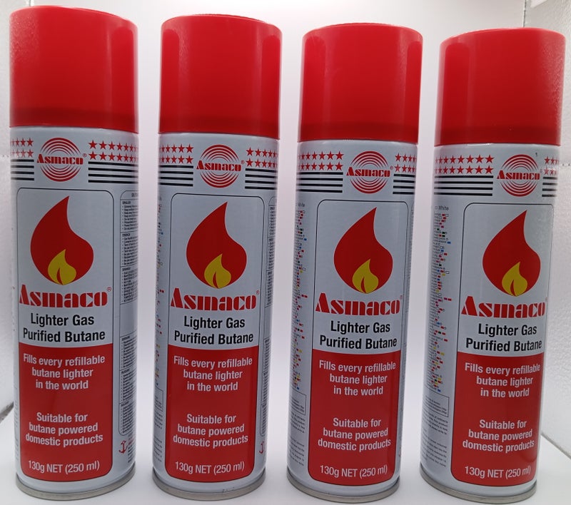 اسماكو عبوة غاز البوتان النقي لإعادة تعبئة الولاعات، فوهة عالمية لجميع الولاعات القابلة لإعادة التعبئة - Image 3