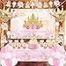 jenlion Happy Birthday Decorations For Women MenBirthday BackdropBanner BalloonsTable ClothPaper pom poms Party Supplies for Girls Boys Princess - Image 2