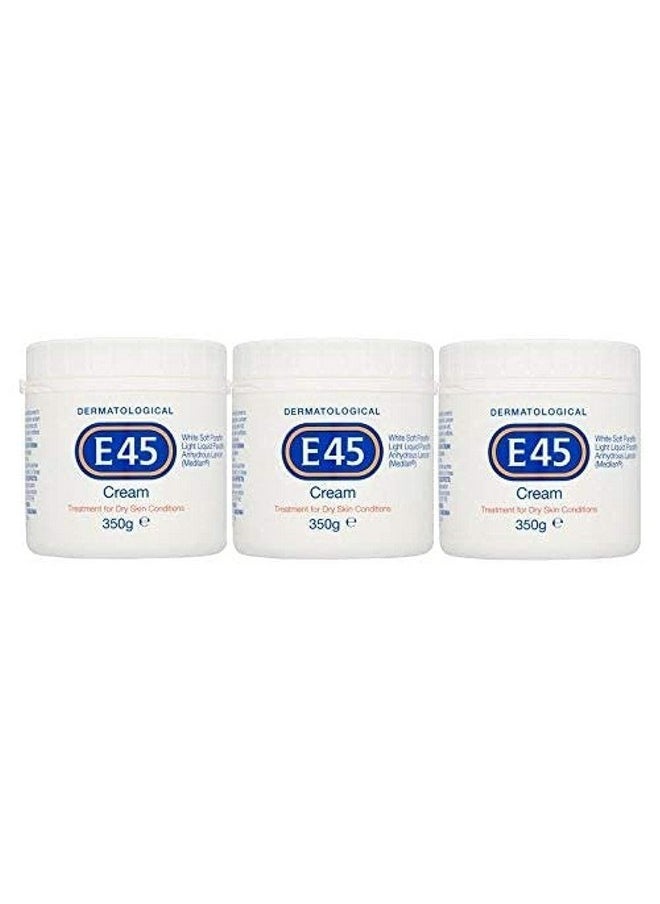 e45 - E45 Dermatological Cream Treatment for Dry Skin Conditions (350g) Pack of 3 - Image 1