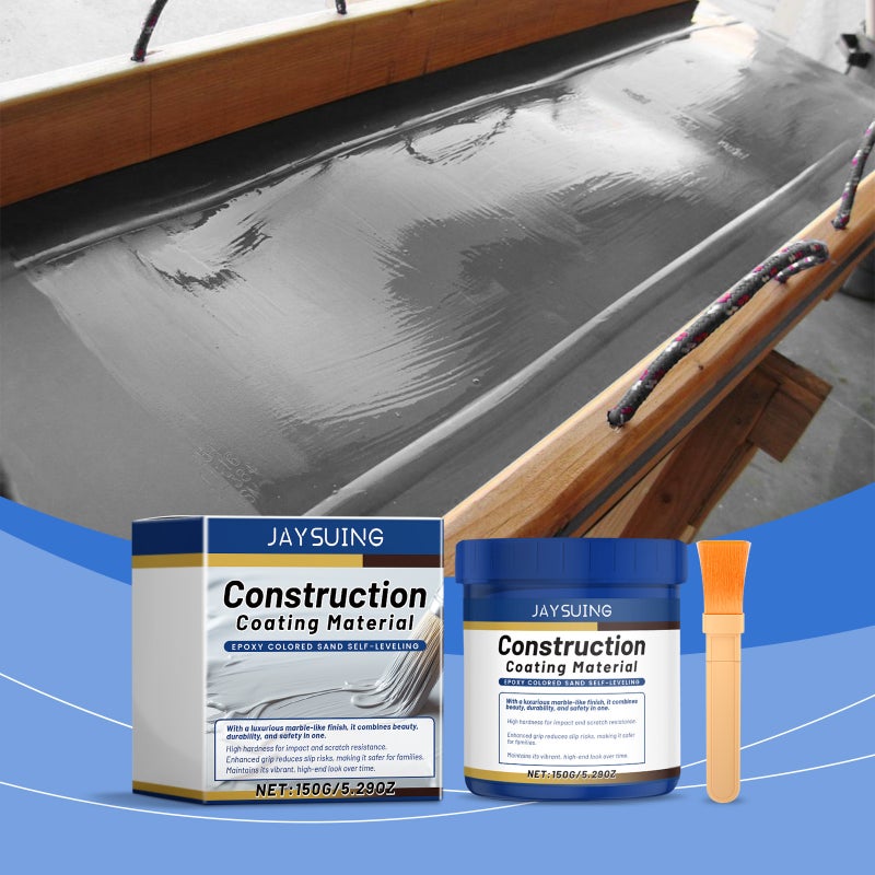 Jaysuing Gray Water-Based Epoxy Floor Paint Waterproof Coating Anti-Crack Anti-Wear Durable Long-Lasting Quick-Drying Paint - Image 2