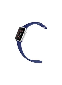 FITIT FITIT Bands for Apple Watch Band match with any Apple Watch Series 3 and Above (42mm 45mm and 49mm cases), Soft Silicone Sport Replacement Strap, Blue  - Image 3