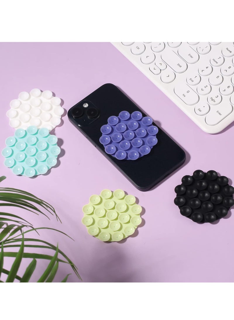 SYOSI 5 PCS Suction Phone Case Adhesive Silicone Suction Cup Phone Holder Case for Hand Mobile Devices Mount 5 Colors - Image 5