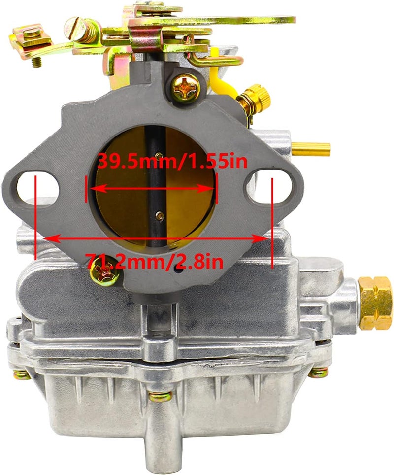 FYSHIQING 1-Barrel Carburetor Replacement for Ford 1957-1962 6CYL with Manual Choke and Gasket - Image 2