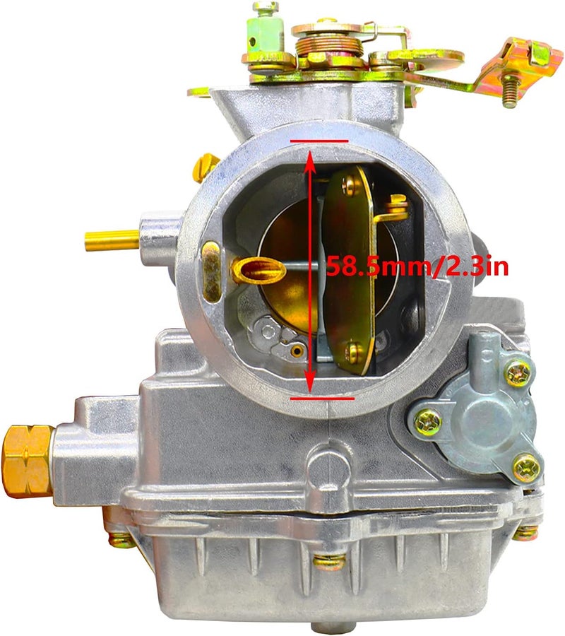 FYSHIQING 1-Barrel Carburetor Replacement for Ford 1957-1962 6CYL with Manual Choke and Gasket - Image 3