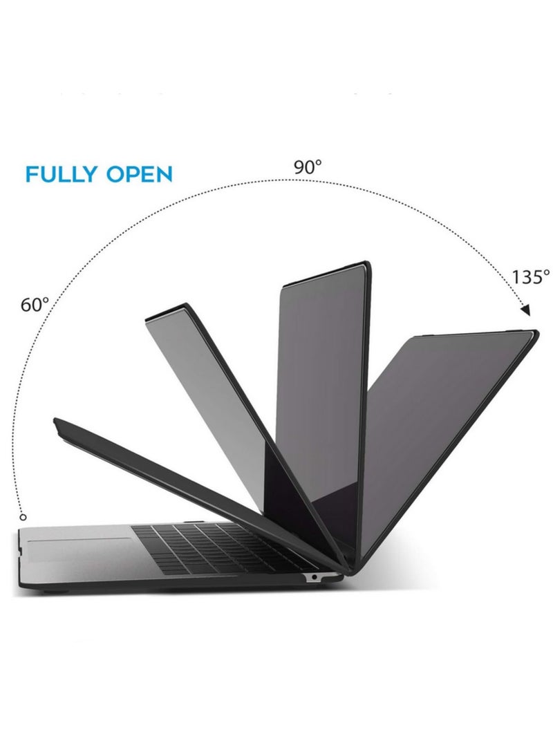 1pcs for MacBook Air 13 inch Case 2022 2021 2020 2019 2018 Release A2337 M1 A2179 A1932 Retina Display with Touch ID Protective Plastic Hard Shell Case Cover Mate Black - Image 3