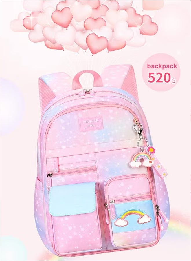 حقيبة الظهر للبنات حقيبة الظهر للأطفال حقيبة الظهر للبنات للطلاب الابتدائيين (الأرجواني) - Image 5