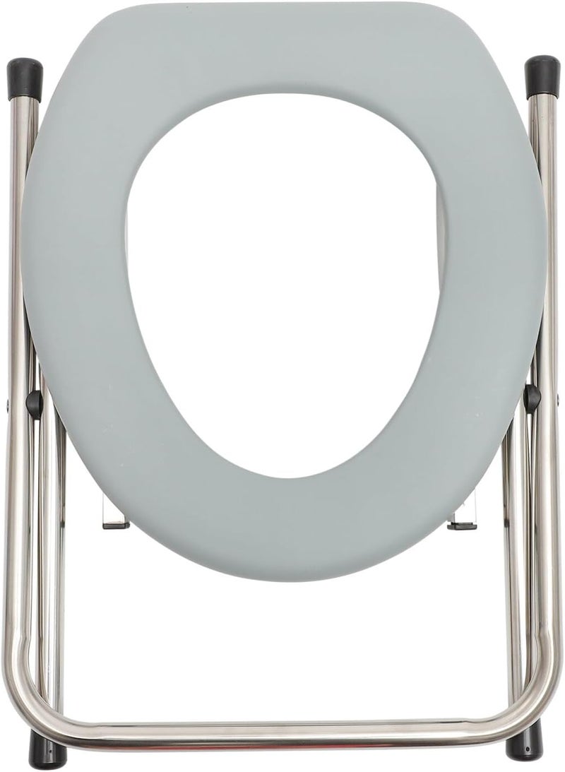 klarako Folding Toilet Sitz Adjustable Foldable Camping Toilet Portable Folding Toilet Folding Outdoor Toilet - Image 1